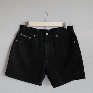 Calvin Klein black high waisted shorts